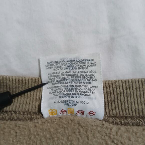 Jerzees Large Tan APPLE THEMED Sweatshirt Lace House Appliqué HANDMADE cot/poly - Picture 10 of 11